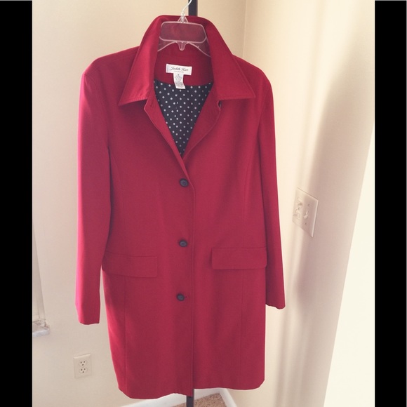 Judith Hart Collection Jackets & Blazers - Judith Hart, Cherry Red Rain Coat!